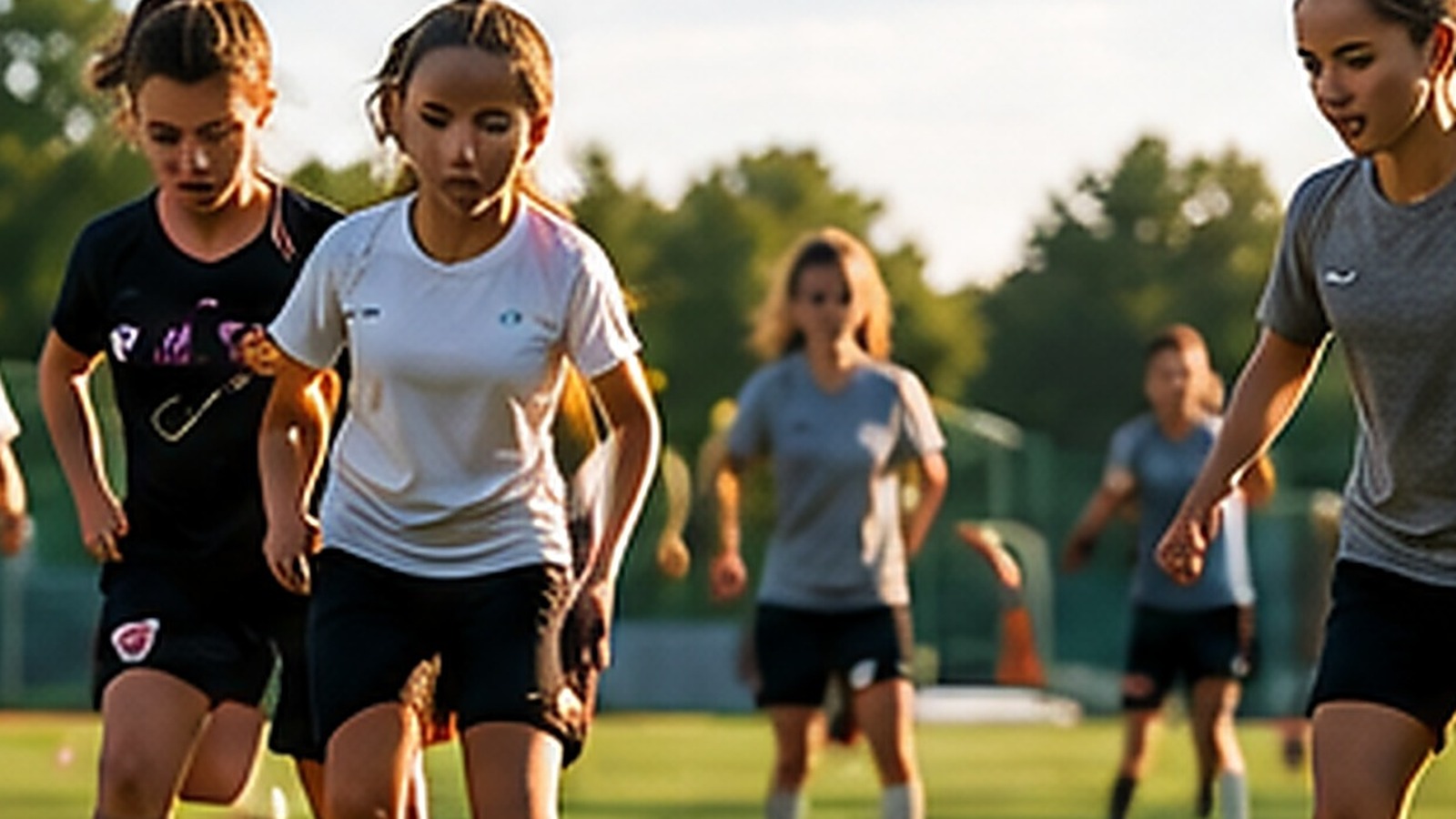 Fussball und Bewegung auf dem Trainingsplatz
